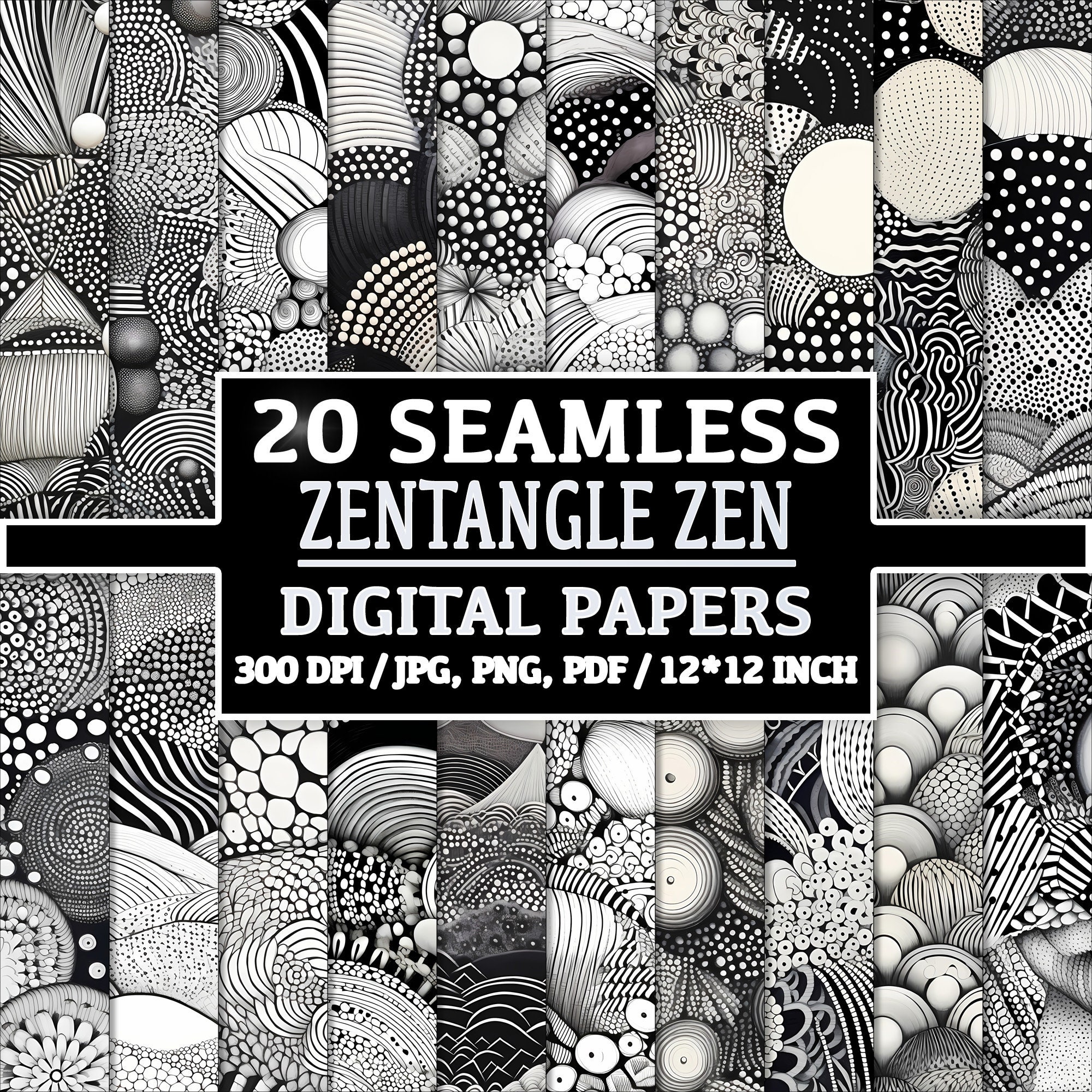 20-seamless-zentangle-zen-patterns-intricate-and-relaxing-digital-papers-for-mindful-creativity-scrapbooking-backgrounds-doodle-pack-set-etsy