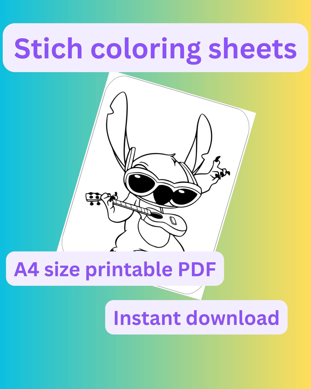 Stich Coloring Pages Coloring Pages Stich Coloring Sheets - Etsy