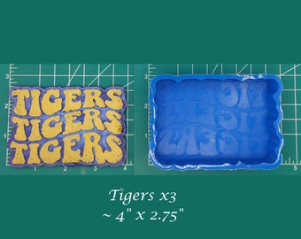 Tigers Tigers Tigers - Freshie Mold - Silicone Mold - Aroma Bead Mold - Silicone Car Freshie Mold