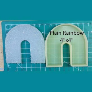 Rainbow, plain - Freshie Mold - Silicone Mold - Aroma Bead Mold - Silicone Car Freshie Mold