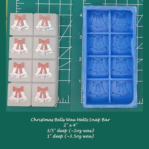 Weihnachtsglocken Wachs Melt Snap Bar Silikonform