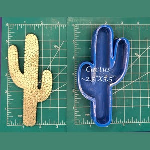 Cactus - Small - Freshie Mold - Silicone Mold - Aroma Bead Mold - Silicone Car Freshie Mold