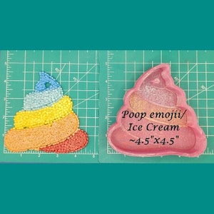 Poop Symbol - Freshie Mold - Silicone Mold - Aroma Bead Mold - Silicone Car Freshie Mold