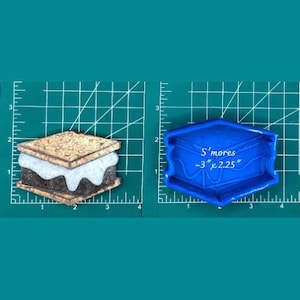 S&#39;mores - Freshie Mold - Silicone Mold - Aroma Bead Mold - Silicone Car Freshie Mold
