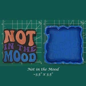 Not in the Mood - Freshie Mold - Silicone Mold - Aroma Bead Mold - Silicone Car Freshie Mold