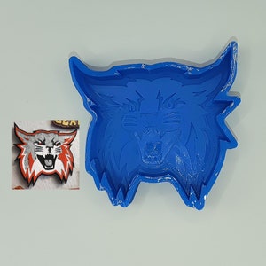 Bearcat Wildcat Panther Bobcat Cougar School Mascot - Freshie Mold - Silicone Mold - Aroma Bead Mold - Silicone Car Freshie Mold