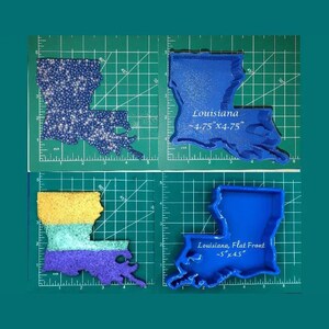 Louisiana - Freshie Mold - Silicone Mold - Aroma Bead Mold - Silicone Car Freshie Mold