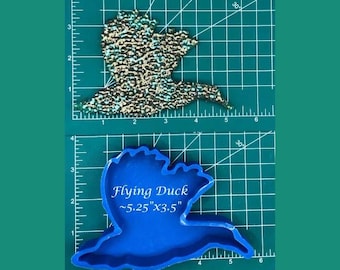 Flying Duck - Small - Freshie Mold - Silicone Mold - Aroma Bead Mold - Silicone Car Freshie Mold