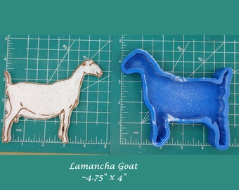 Show Goat - Lamancha - Silicone Car Freshie Mold - Silicone Mold - Freshie Mold - Aroma Bead Mold