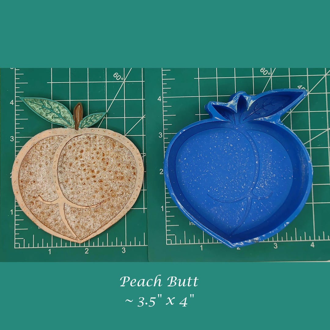 Peach Booty Butt Mold - Silicone Freshie Mold For Car Scents, Soap, Resin, Candles | Oven Safe Up To 400°F
