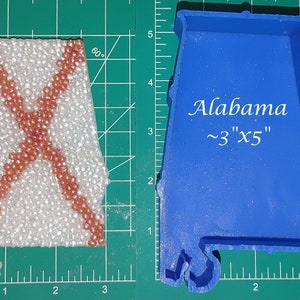 Alabama - Freshie Mold - Silicone Mold - Aroma Bead Mold - Silicone Car Freshie Mold