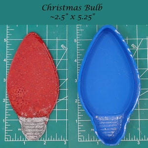 Christmas Lightbulb - Freshie Mold - Silicone Mold - Aroma Bead Mold - Silicone Car Freshie Mold