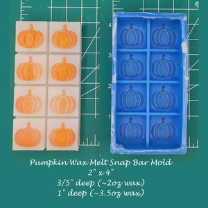 Kürbis Wachs Melt Snap Bar Silikonform