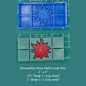 Weihnachtsstern Snap Out Center Wax Melt Snap Bar Silikonform