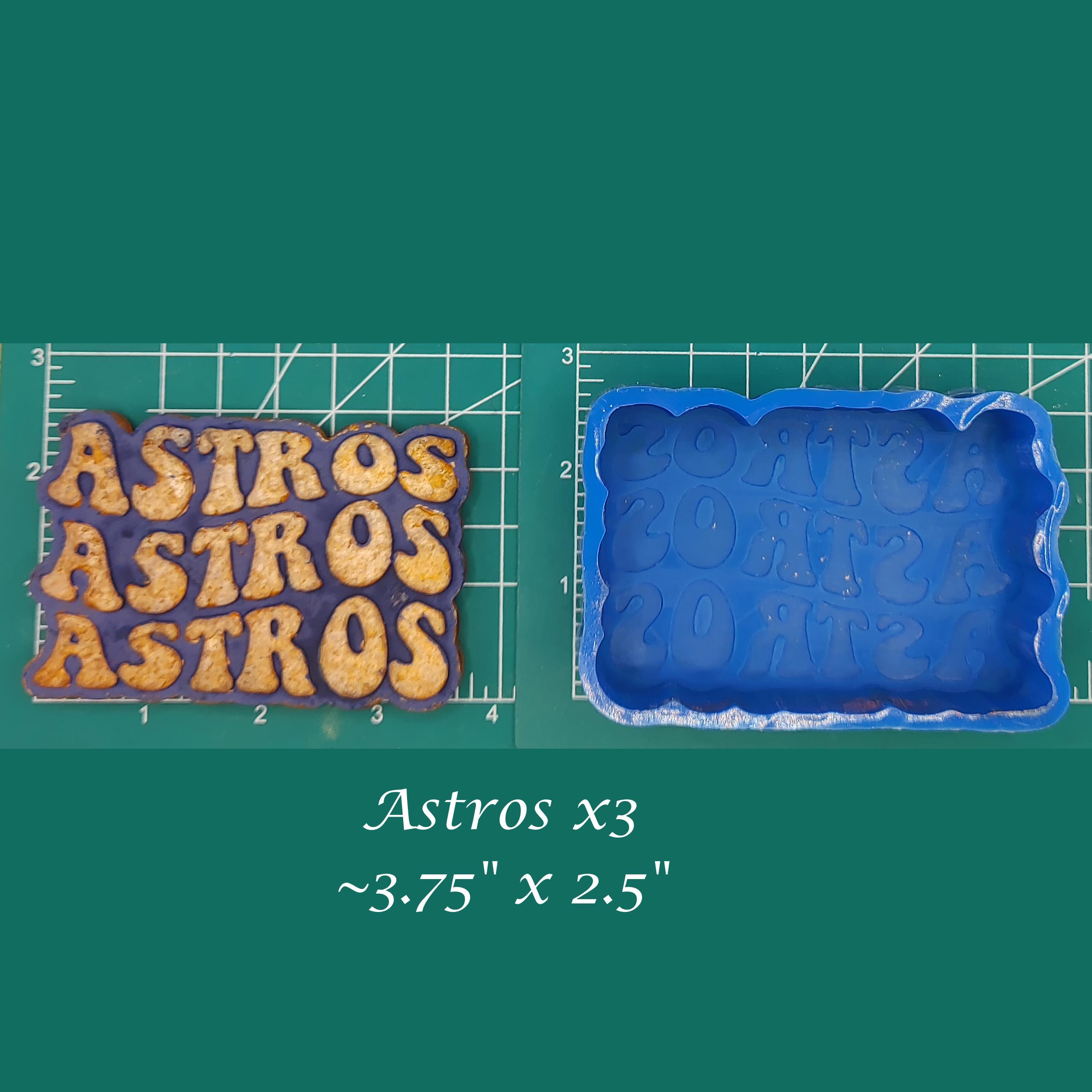 Astros Astros Astros - Freshie Mold - Silicone Mold - Aroma Bead
