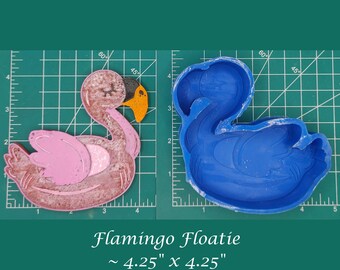 Flamingo Floatie - Freshie Mold - Silicone Mold - Aroma Bead Mold - Silicone Car Freshie Mold