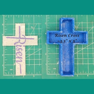 Cross - Risen - Freshie Mold - Silicone Mold - Aroma Bead Mold - Silicone Car Freshie Mold