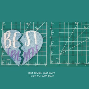 Best Friends Heart - Freshie Mold - Silicone Mold - Aroma Bead Mold - Silicone Car Freshie Mold