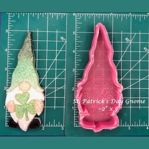 Gnome - St. Patrick&#39;s Day - Freshie Mold - Silicone Mold - Aroma Bead Mold - Silicone Car Freshie Mold