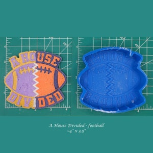 A House Divided - Football - Freshie Mold - Silicone Mold - Aroma Bead Mold - Silicone Car Freshie Mold