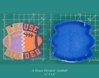 Une maison divisée - Ballon de football - Moule Freshie - Moule en silicone - Moule perle aromatique - Moule Freshie en silicone pour voiture