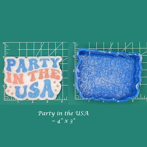 Party in the USA - Freshie Mold - Silicone Mold - Aroma Bead Mold - Silicone Car Freshie Mold