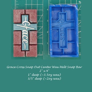 Grace Cross Snap Out Center Wachs Schmelz Snap Bar Silikonform