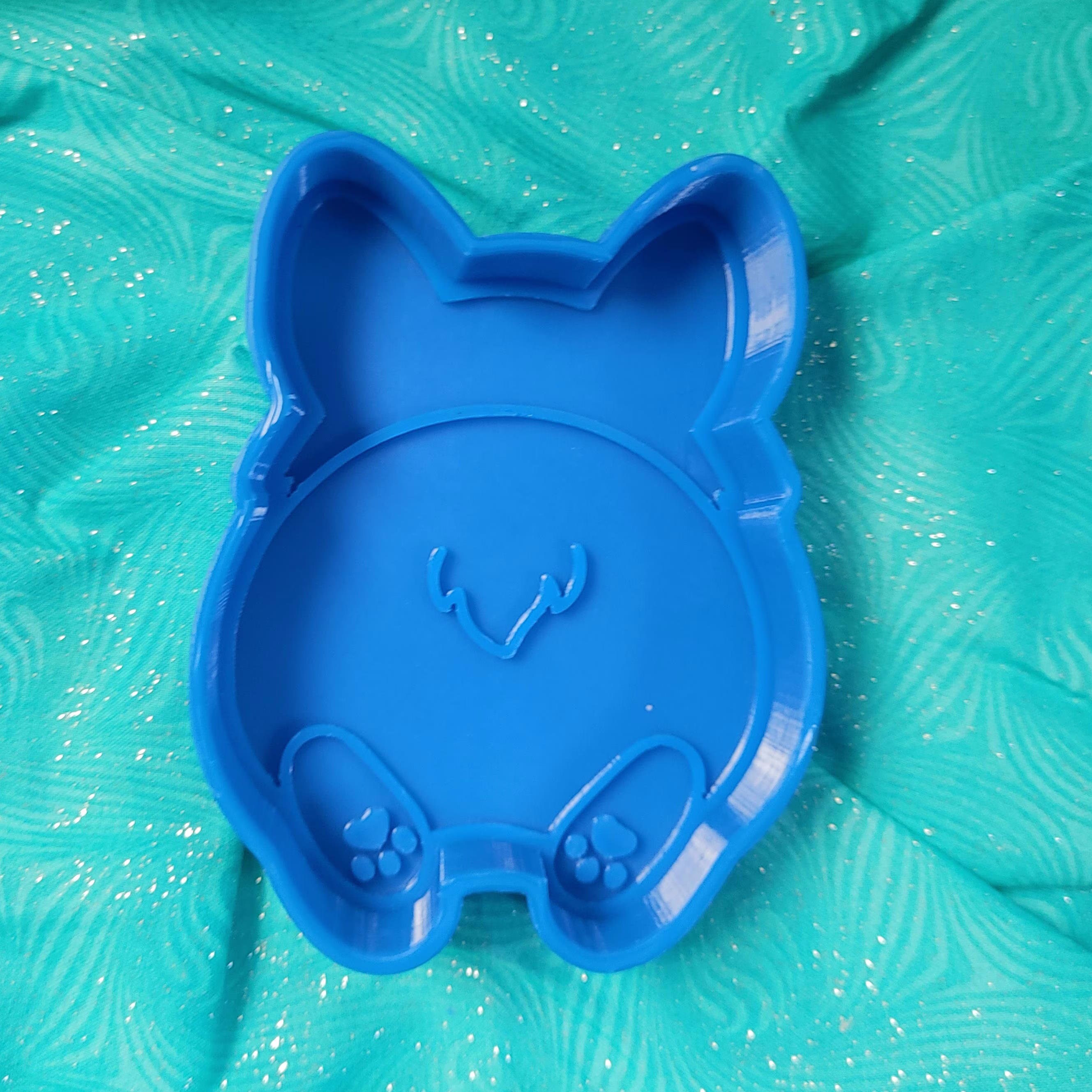 Corgi Butt - Molde Freshie - Molde de silicona - Molde de perlas aromáticas - Molde Freshie de coche de silicona
