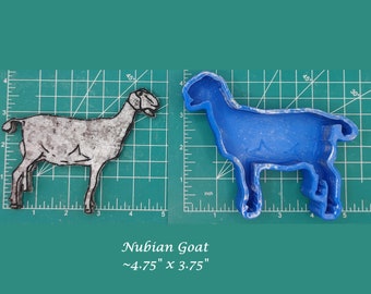 Show Goat - Nubian - Silicone Car Freshie Mold - Silicone Mold - Freshie Mold - Aroma Bead Mold