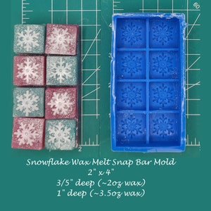 Schneeflocken Wachs Melt Snap Bar Silikonform