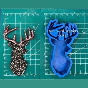 Deer with Antlers - Freshie Mold - Silicone Mold - Aroma Bead Mold - Silicone Car Freshie Mold