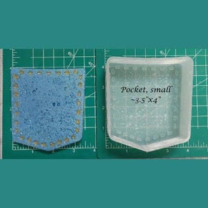 Pocket - Freshie Mold - Silicone Mold - Aroma Bead Mold - Silicone Car Freshie Mold