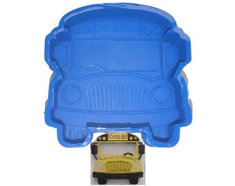 Autobus scolaire - Moule Freshie - Moule en silicone - Moule à perles aromatiques - Moule en silicone pour voiture Freshie