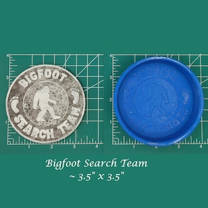 Bigfoot Search Team - Freshie Mold - Silicone Mold - Aroma Bead Mold - Silicone Car Freshie Mold