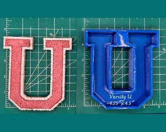 Varsity U - Moule Freshie - Moule en silicone - Moule à perles aromatiques - Moule en silicone pour voiture Freshie