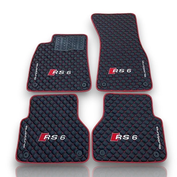 For Audi A6 / S6 Models Leather Car Mats Luxury Custom Car Floor Mats Carpet Liners