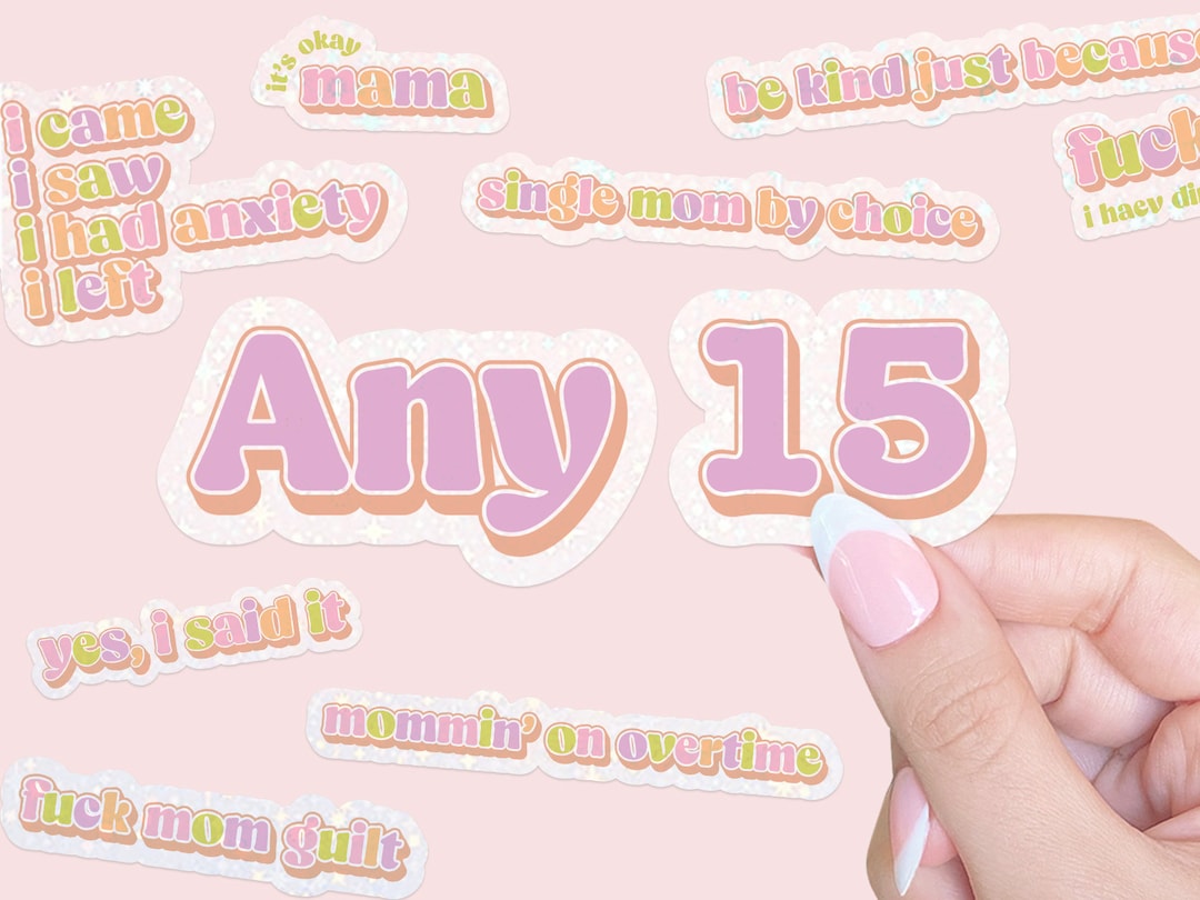 Any 15 Stickers, Waterproof Stickers Pack, Choose Your Own Stickers ...