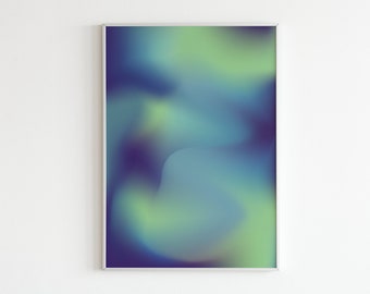 Electric Cloud | Abstrakt, Poster mit Farbverlauf, Aura Art Print, spirituelle Wandkunst, Trendy, Bunt, DIGITAL DOWNLOAD
