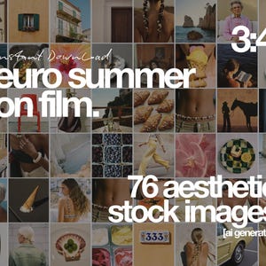 Euro Sommer Leitartikel | 76 Filminspirierte Retro ästhetik AI Fotos | für Moodboards, Branding, Instagram & Kreativprojekte