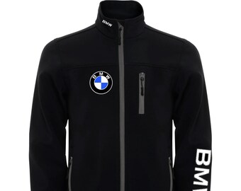 Chaqueta soft shell con logotipo de Bmw, cortaviento, impermeable