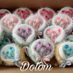Handmade Rose bouquet scrubbies