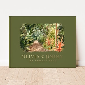 Custom Wedding Venue Guest Book, Vow Books, & Officiant Book | Minimalist Wedding Keepsakes | Gold Foil Wedding Book with Calligraphy
