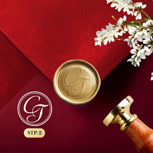 Adesivos de lacre de cera personalizados - Iniciais e data personalizadas | Selos autoadesivos para convites de casamento, cartas e presentes | SpoiledGirlie