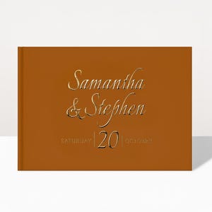 Custom Wedding Guest Book, Vow Books, & Officiant Book | Minimalist Wedding Keepsakes | Gold Foil Wedding Book with Calligraphy