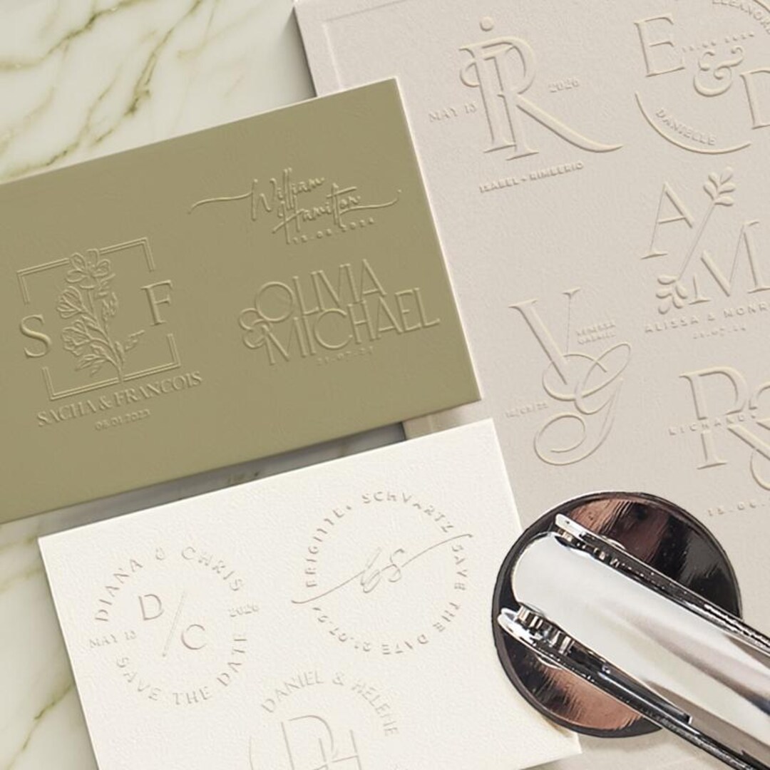 Personalized Wedding Embosser Stamp, Chose Your Wedding Embosser ...