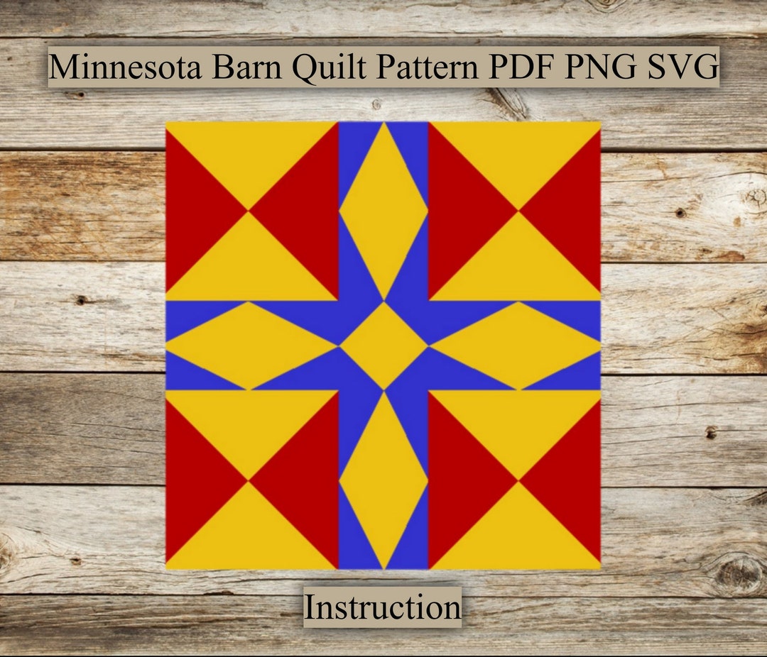 Minnesota, Barn Quilt Pattern, Wood Barn Quilt, PDF Instruction for ...