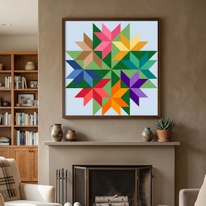 Bouquet de printemps, motif de courtepointe de grange, couette en bois, PDF, SVG, PNG, téléchargement numérique