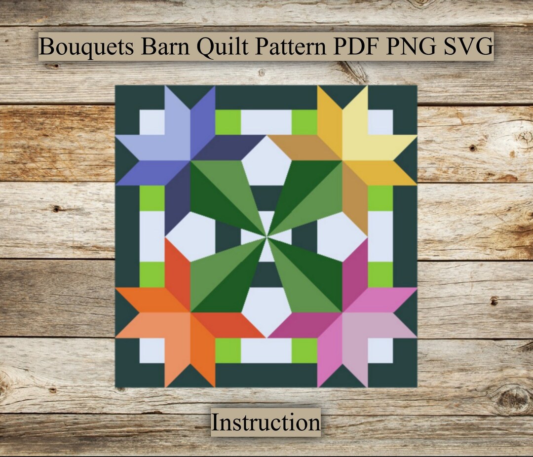 Bouquets,barn Quilt Pattern, Barn Quilt Laser Cut File,pattern for