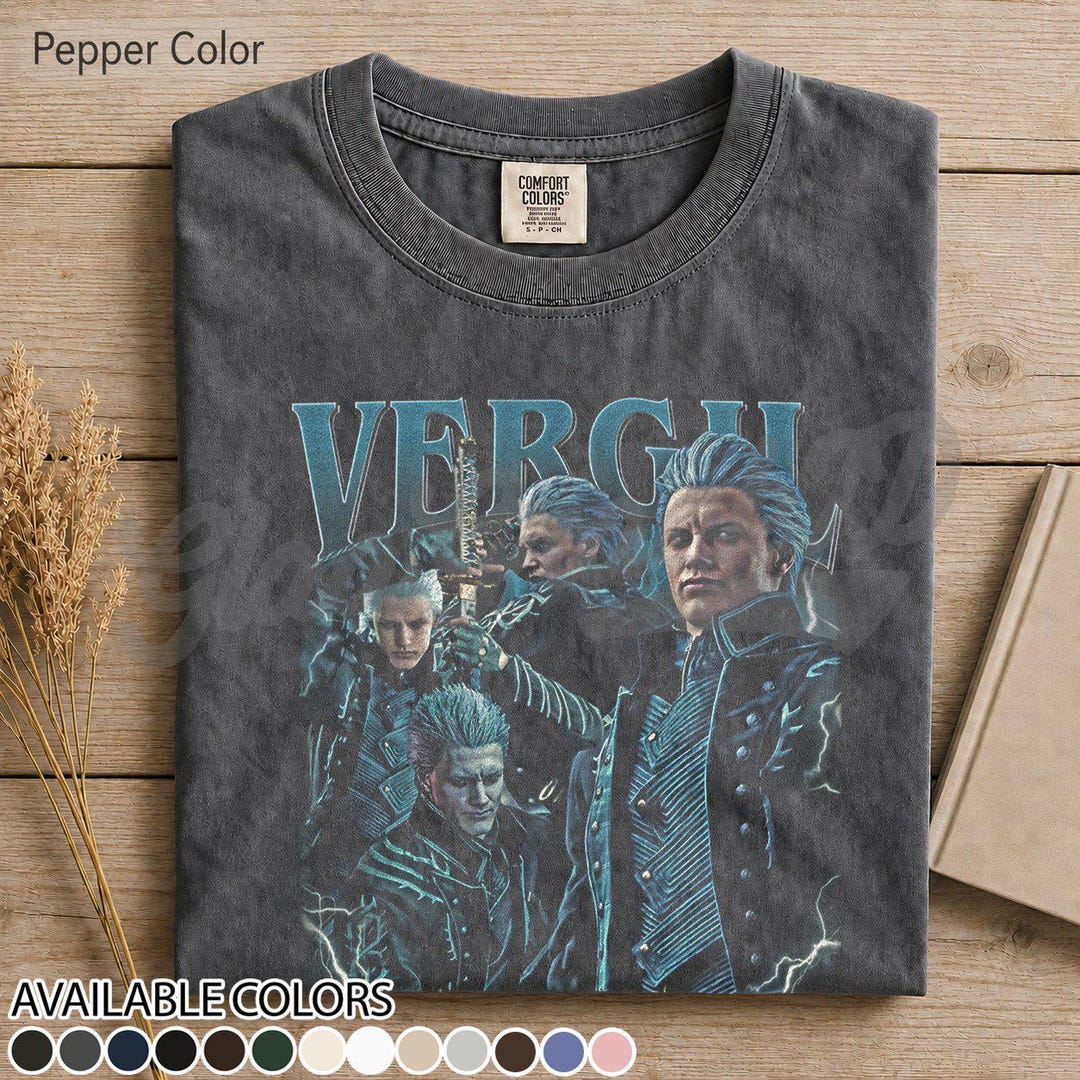 Vergil Devil May Cry Video Game Graphic Tee – Son of Sparda Gamer Shirt ...