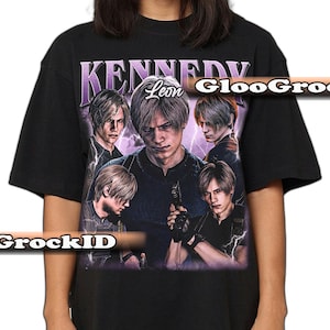 Leon S. Kennedy Resident Evil Video Game Graphic Tee – Raccoon City Police Shirt – Survival Horror Merch – Gift for Gamer Fan Undead Fighter